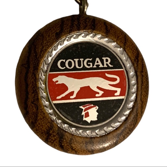 Mercury Cougar African Rare Zebra-wood Keychain Key Ring - Picture 2 of 6